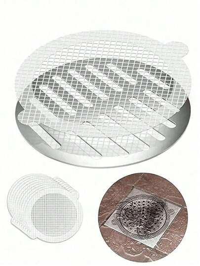 10/20/30/50/100pcs Drain Filter, Prevents Hair Clogging, Shower Drain Strainer, Bathroom Tool & Accessory, Back To School Essential