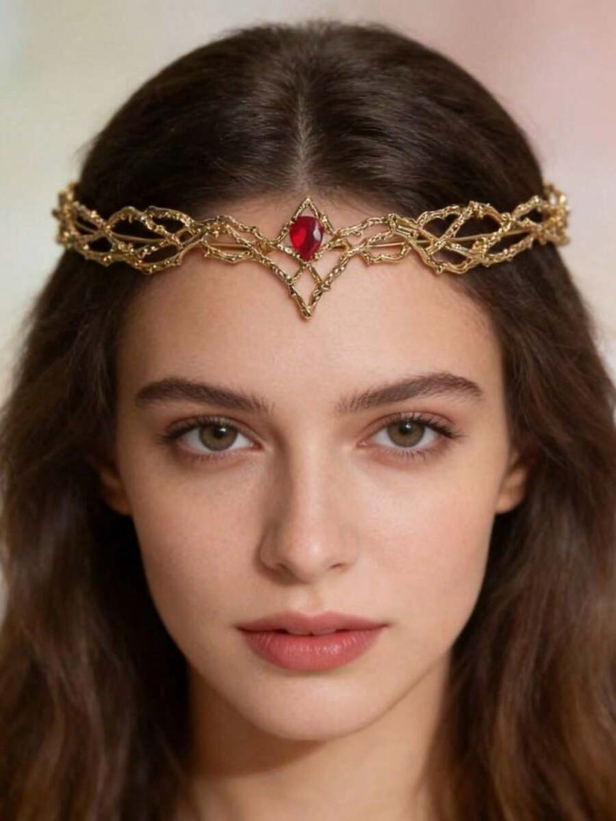 Vương miện cổ tích phong cách Bohemian lộng lẫy, đính kim cương. Thích hợp cho các bữa tiệc và lễ hội. Thanh lịch và quyến rũ. - Nhiều màu - Xem 1