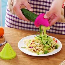 1pc/2pcs Rotating Cucumber Slicer, Multi-Functional Creative Spiral Vegetable Cutter Suitable For Cucumber, Carrot And More, For Home Kitchen And Restaurant - Multicolor - View 2