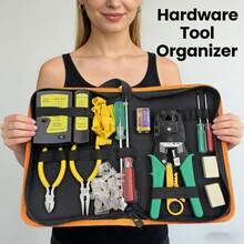 1 pieza Bolsa de almacenamiento de herramientas de hardware con cierre de cremallera, portátil y de mano, disponible en varios modelos - A - Ver 2