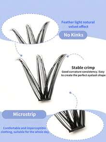 LIMEIKAI 280pcs 30D Curly 9-16mm DIY False Eyelashes, Natural & Lightweight, Delicate & Soft, Reusable, Suitable For Beginners For Daily, Date, Party, Music Festival, Halloween And Other Occasions - View 9