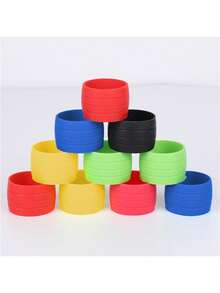2pcs Road Bicycle Handlebar Strap Tape Fixing Silicone Ring Anti-Slip Rubber Sleeve Loops High Elastic Handlebar Tape Fixed Ring - Multicolor - View 4