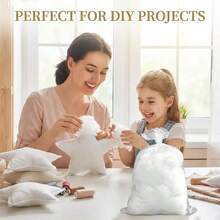 1000g Polyester Fiberfill Stuffing, Soft High Resilience Pillow Filling, Plush Toy Filling, Cushion Refill And DIY Craft Material - A - View 6