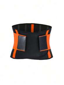 1pc 4-Stays Compression Sports Lumbar Support Belt, Elastic Waist Support For Men & Women, Fitness, Running - 橘色 XL - 查看 13