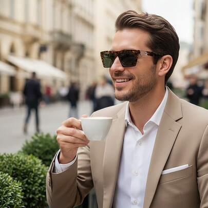 Men's Plate +Metal Frame Glasses Thickness Design Square Shape Business Style For Men's Wo Men Vacation, Travel&Festival Gifts Eyeglasses