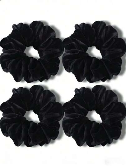 4pcs/Set Extra Large Hair Claw Clips, Suitable For Thick Hair Women, Premium Velvet Soft Jumbo Claw Clips, XL 6 Inch Elastic Hair Accessories,Summer,Holiday,Travel
