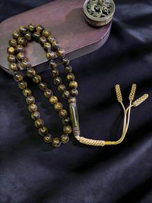 45颗穆斯林日常祈祷念珠，祈祷念珠手链，穆斯林祈祷念珠串，沙特阿拉伯祈祷念珠手链，树脂祈祷念珠手链，节日礼物 - 彩色 - 查看 9