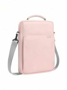 Pink Nylon Shoulder Messenger Bag, Suitable For 11"/13" Tablet Computer Storage, Portable Multifunctional Laptop Bag - Pink - View 7