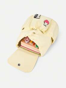 Balabala 陈乃熙 IP 女童背包 2026，时尚书包，耐用柔软材质，可爱卡通印花，日常使用 - 黃色調 - 查看 3