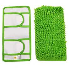 Reusable Chenille Mop Pads Washable Microfiber Pads For Standard Mop Heads -Compatible Dry Mops For Dust Pet Hair And Ss  Set Of 2 - Màu xanh lá - Xem 2