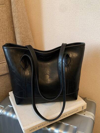 2026新款复古大容量托特包，简约韩版时尚通勤单肩包