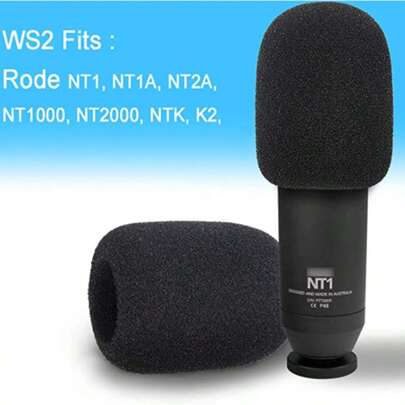 Rode NT1-A Microphone Windscreen - Foam Windshield For Rode NT1-A, NT2-A, NTK, NT1000, NT2000, K2 And Rode Podcaster Microphones