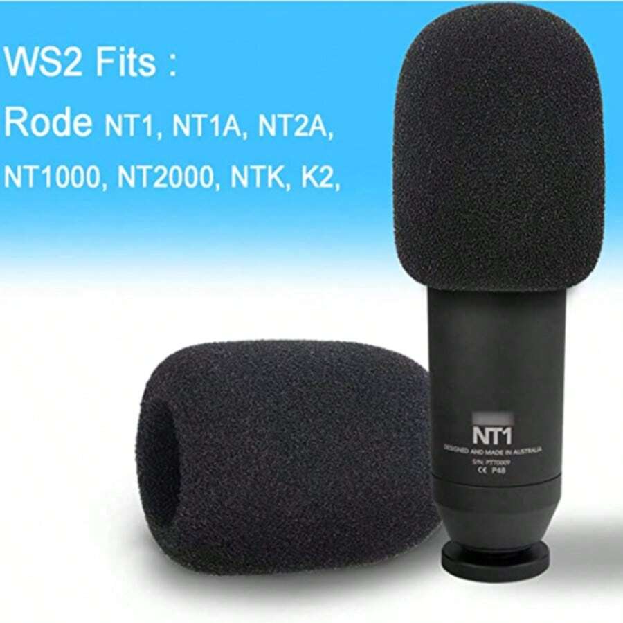 Rode NT1-A 麦克风防风罩 - 适用于 Rode NT1-A、NT2-A、NTK、NT1000、NT2000、K2 和 Rode Podcaster 麦克风的泡沫防风罩 - 均碼 - 查看 1