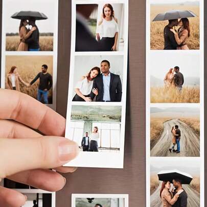 1pc 5*20cm Rectangular Blank Magnetic Refrigerator Sticker, DIY Photo Fridge Magnet, Gift For Friends And Family, Home Decor, Graduation Gift, Mother's Day Gift