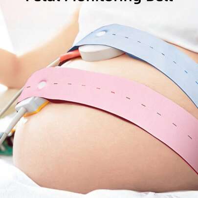 2pcs Reusable Fetal Monitoring Belt, Adjustable Button Design Size Freely Fit, Comfort CTG Strap For Pregnant Women Personal Hygiene Care
