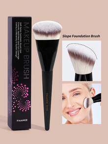 MAANGE Bộ cọ trang điểm chuyên nghiệp 1/4 món, bao gồm cọ nền, cọ má hồng, cọ phấn phủ, cọ tạo khối, cọ highlight, cọ phấn mắt, cọ che khuyết điểm, dụng cụ trang điểm dành cho phụ nữ và bé gái, bộ cọ trang điểm du lịch. - màu đen - Xem 3