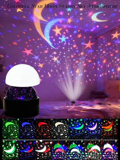 Đèn ngủ chiếu hình dải ngân hà, thiết kế xoay 360° tạo hiệu ứng bầu trời đầy sao, đèn đa chức năng có thể dùng làm đèn trần hoặc đèn ngủ, thích hợp cho sinh nhật, Giáng sinh, Halloween và các dịp khác.