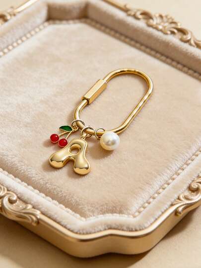 1 chiếc móc khóa hình trái tim vàng có chữ cái đầu tên, họa tiết bong bóng và hoa cúc, phụ kiện túi xách tinh tế, móc khóa trang trí đẹp mắt, móc khóa túi xách tùy chỉnh màu vàng, quà tặng móc khóa cho phù dâu, thích hợp làm quà tặng Ngày Valentine, Ngày của Mẹ, Lễ Phục Sinh, quà sinh nhật, quà tặng nhỏ trao đổi, quà tặng tựu trường.