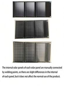 2-In-1 Portable Solar Panel Charger, Foldable, 30-50W Output, USB Port, Universal Charging, 36V Voltage, Solar Power Charging For Phones And Accessories, Travel Friendly - Multicolor - View 12
