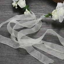 1件装女士发箍，森系少女风仿真花环，适合新娘、海滩度假、摄影配饰、伴娘发饰、情人节礼物 - 白色 - 查看 5