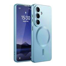 1个蓝色奢华磁吸TPU手机壳,兼容三星Galaxy S26 Ultra/S26 Plus/S26/S26 Edge/S26 Pro/S25 Ultra/S25 Plus/S25/S25 Edge/S25 FE/A57/A37/A17/A07/A56/A36/A26/A55/A35/A25/A15/A24/A34/A14/A16/A06/A05S,柔软TPU材质,生日礼物佳品。也兼容苹果 Air、17、17 Pro、17 Pro Max、17e、16e、15、14、13、12、11 Pro Max Plus。 - 遠峰藍 - 查看 2