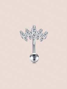 CIZME 1 chiếc khuyên rốn hình trái tim và hoa thanh lịch, cỡ 14G, dài 1.6mm, kiểu dáng tối giản, thích hợp cho nữ, kiểu dáng treo, làm từ thép không gỉ 316L, lý tưởng cho xỏ khuyên rốn hàng ngày, đi biển, nghỉ lễ, hoạt động thể thao, dành cho thanh thiếu niên. Chất liệu cao cấp, không bị xỉn màu, được đánh bóng kỹ lưỡng. - Bạc - Xem 29