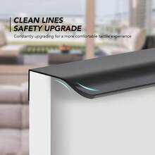 Bộ 6 tay nắm tủ âm tường, tay nắm ngăn kéo tủ bếp tối giản, tay nắm đồ nội thất bằng hợp kim nhôm. - Bạc-6 cái - Xem 4