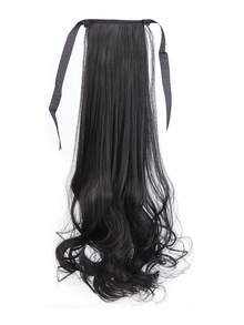 Tóc giả đuôi ngựa cho nữ, kiểu đuôi ngựa xoăn hình quả lê có ruy băng, chất liệu tổng hợp thời trang và tự nhiên, mỏng nhẹ. - Nhiều màu - Xem 13