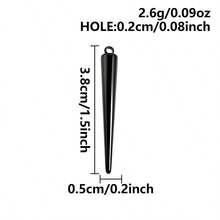 1 pieza/3 piezas Colgante de acero inoxidable 304 con baño electrolítico de oro/plata/negro de estilo minimalista y elegante, en diferentes longitudes, adecuado para hacer joyas DIY como collares, pulseras y pendientes - cono - Ver 15
