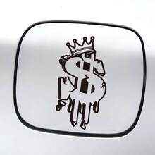 皇冠美元装饰贴纸，汽车车窗玻璃贴纸，装饰趣味汽车贴纸，车身外部贴花贴纸 - 裝飾貼紙 - 查看 1
