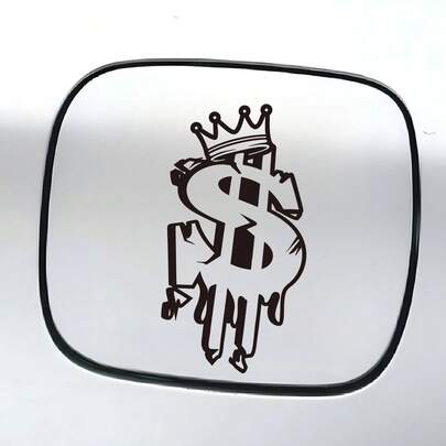 Autocollants décoratifs couronne dollar, autocollants pour vitres de voiture, autocollants de voiture décoratifs et amusants, autocollants décoratifs extérieurs pour voiture