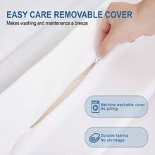Vekkia Split King Gap Filler For Adjustable Bed,Twin To King Bed Converter Kit,Bed Bridge Twin To King,Mattress Connector With Washable Cover,For Guests Stayovers,Family Room(75in*10in/80" L X 10" W/80" L X 12" W) - White - View 6