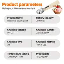 Muỗng múc kem điện có chức năng làm nóng, muỗng múc kem viên, muỗng múc kem điện có chức năng làm nóng, chất liệu có 3 mức nhiệt độ điều chỉnh được, khởi động chỉ bằng một nút bấm, dụng cụ thiết yếu cho mùa hè khi múc kem. - Nhiều màu - Xem 9