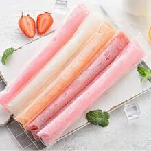 50pcs Plastic Self-Sealing Transparent Ice Pop Mold Bags, Suitable For Kitchen And Restaurant Use, DIY Ice Pop, Popsicle, Juice Ice Lolly, Frozen Snack In Summer - Multicolor - View 7
