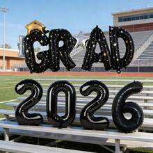 5个连体GRAD + 2026铝箔气球，2026毕业派对装饰，2026学校装饰，毕业典礼装饰 - 畢業 - 查看 1