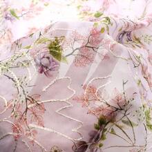 1 Tấm vải chiffon thêu hoa - 19,68x57 inch (50x145cm) Hoàn hảo để tự làm khăn trải bàn, khăn ăn và đồ thủ công, vật liệu may vá và ch quilting | Chỉ giặt tay - mặc định - Xem 4
