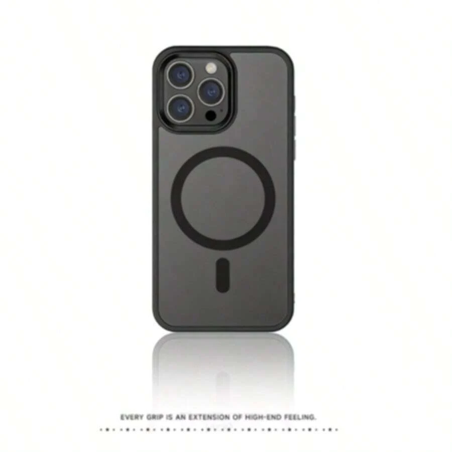 Ốp lưng điện thoại từ tính thân thiện với da dành cho iPhone 11 13 12 Pro Max 14 14 Pro 15 15 Pro Max 16 16 Pro 16 Pro Max 17 17 Pro Max - màu đen - Xem 1