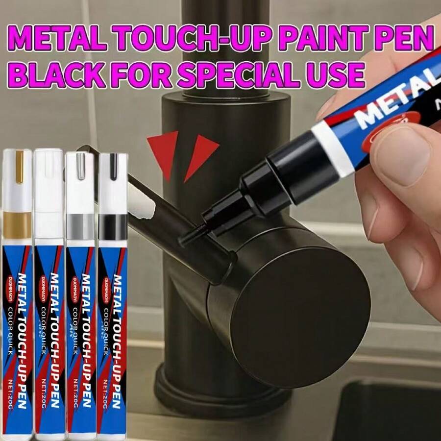 Multi-Functional, Versatile Repair Marker Pen, Suitable For Metal Repair, Wheel Rim Repair, Leather Repair, Greeting Card Writing, Shoe & Bag Coating, And Professional Monument Restoration. Used To Repair Faded Or Blurred Inscriptions On Gravestones And Monuments, And Prevent Fading. - Multicolor - View 1
