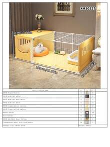 Movable Cat Cage For Indoor Home Use, Suitable For 1 Bedroom 1 Living Room 1 Bathroom, Cat House, Dog Cage, Space-Saving - Multicolor - View 14