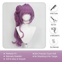 Tóc giả cosplay Yewell, phụ kiện đội đầu nhập vai, dòng sản phẩm hàng ngày, phụ kiện cosplay Nhật Bản đa dạng kiểu dáng, phù hợp cho các buổi tiệc riêng, nhập vai hàng ngày và Halloween. - Màu Lilac Tím - Xem 6