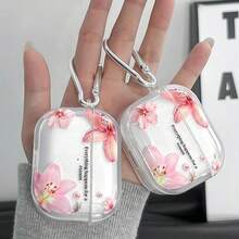 Flower 1. Lily Flower Earphone Case 2. Phalaenopsis Orchid Earphone Case 3. "Everything Happens For A Reason" Letter Slogan Earphone Case 4. Transparent Earphone Case With 1 Earphone Case Strap Clip, Compatible With Earphones, Headphones, Compatible With Pro 3 Case, Compatible With Pro (2nd Generation), Compatible With 3, Compatible With Pro, Compatible With /2, Compatible With 4 Case Cover - Multicolor - View 2