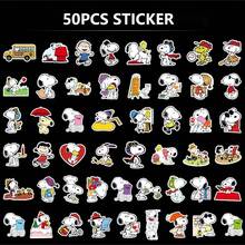 SNOOPY 50 miếng dán graffiti hoạt hình anime dễ thương dùng cho điện thoại, hộp du lịch, chống thấm nước, có thể cắt dán. Hình dán dễ thương giúp thư giãn. - Nhiều màu - Xem 8