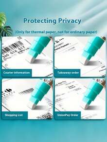 1/2/3/4/5/6 piezas Bolígrafo corrector de gran capacidad 12ml para protección de privacidad y /Punta blanca/Herramienta para hacer invisible la información de facturas/Apto para tarjetas de crédito/Tarjetas bancarias/Facturas telefónicas/Etiquetas de envío - Multicolor - Ver 8