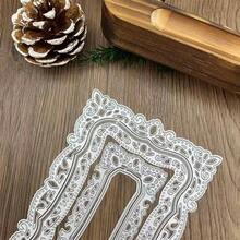 Khuôn cắt viền hình vuông đục lỗ DIY, khuôn cắt kim loại nghệ thuật, khuôn cắt thép, khuôn dập nổi, khuôn làm thiệp DIY, mẫu album ảnh, đồ thủ công kim loại. - mc248 - Xem 5