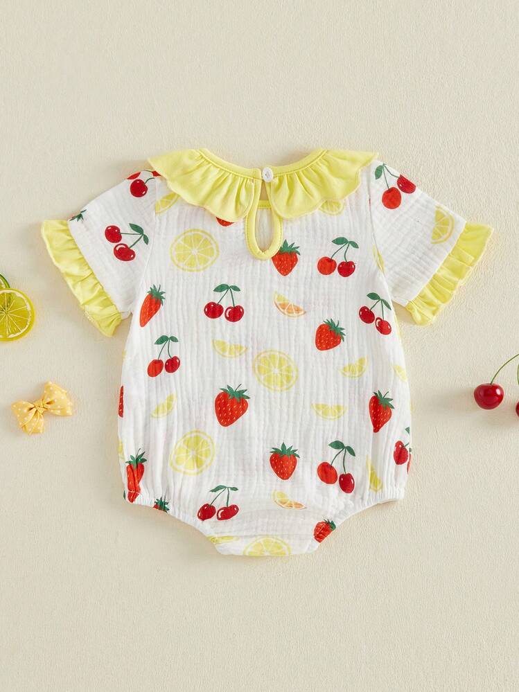 Newborn Baby Rompers - 黃色 - 查看 2