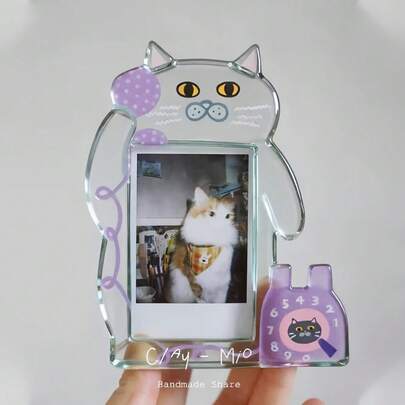 1 Album ảnh acrylic bốn mùa, trưng bày và lưu giữ ảnh chân thực, thời trang. Thích hợp làm quà tặng cho mèo, chó, sinh nhật, năm mới 2026 và Ngày Valentine.