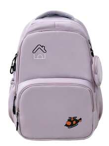 Mochila minimalista de unicolor de diseño original, bolsa ligera para uso diario y actividades al aire libre - Multicolor - Ver 9