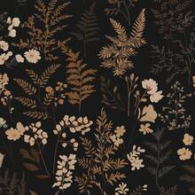Tearable & Removable Thick Self-Adhesive Wallpaper, Rental-Friendly, Vintage Dark Floral & Botanical Pattern - 1PC - View 6