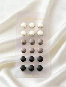 18pcs Hijab Clips, Multi-Purpose Hijab Magnetic Buckles, Magnetic Clips For Shawl, Shirt, Clothes, Pant Leg, Scarf (No Card Paper) - Dark Brown - View 6