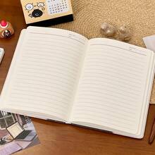 1pc "Girl Cat" A5 Spiral Notebook, Minimalist Notebook, Student Diary, Multi-Functional Hard Cover Notebook, High-Value Portable Writing Pad, Creative Stationery Gift, Practical Birthday Gift, Black Cat Pattern - Healing Kitten - View 4